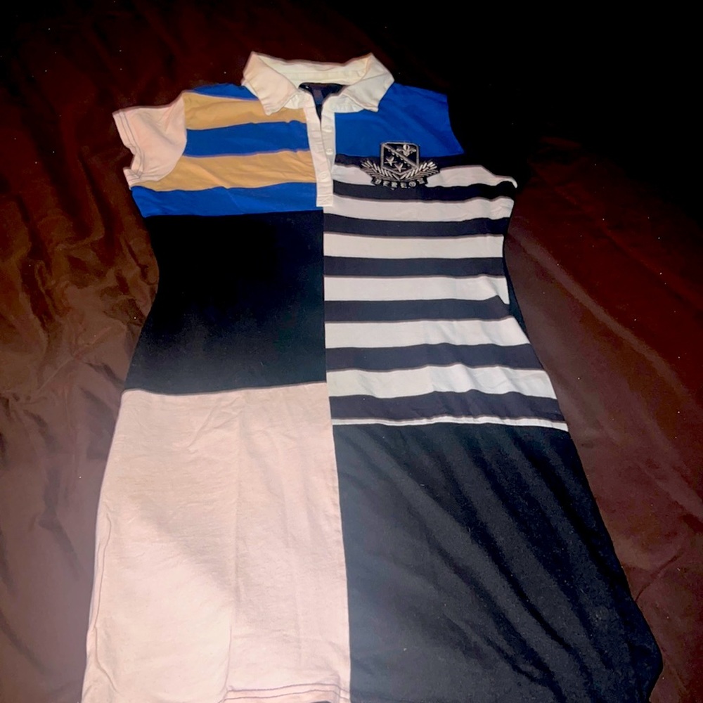 Dereon black pink khaki blue front dress solid black back extra large